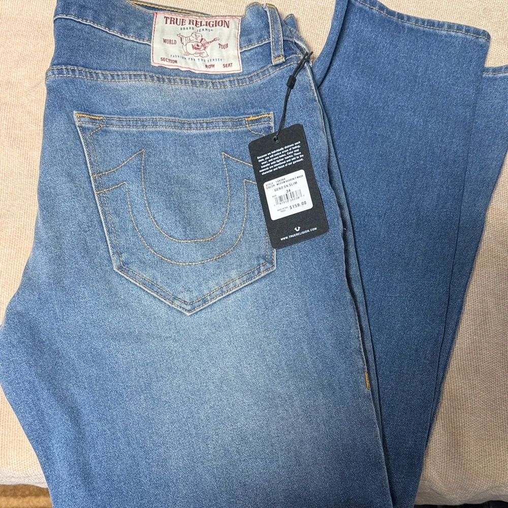 True Religion Men's Relaxed Blue Jeans